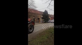 Serbia: Protest march moves through the streets of Perlez