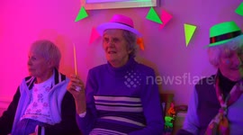 Party-loving pensioner celebrates 105th birthday with a RAVE