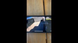 Child gets stuck on garage roll-up door before being rescued in Victoria, Australia