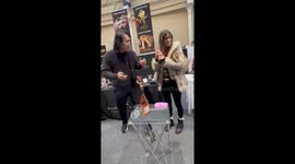 Taiwanese magician James Wang performs self-opening champagne trick at Blackpool Magic Convention