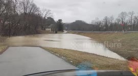 High water on the loop off 25E in Bailey Switch, Kentucky