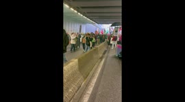 Belgians protest against planned pension reforms in Brussels