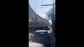 Students protest to mark 100 days since deadly canopy collapse in Belgrade, Serbia