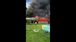 Fire engulfs classrooms during class in Sultan Kudarat, Philippines
