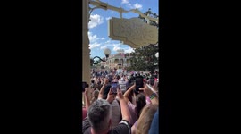 Jalen Hurts' Super Bowl celebration at Disney World in Florida, USA