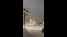Intense winter blizzard strikes in St. John's, Newfoundland, Canada