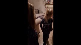 Naughty elves leave a funny hair surprise