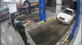 Person falls after car pulls rug in Hebron