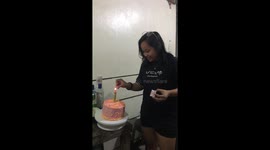 Birthday celebration fails as sparkling candle doesn't light up in Teresa, Rizal, Philippines
