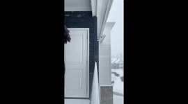 Person gives themselves a brain freeze by sniffing snow in New Orleans