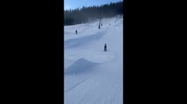 Skier attempts backflip at Funäsberget but falls on landing