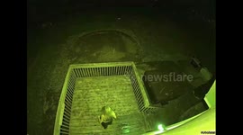 Woman slips and falls after spinning in Kansas, USA