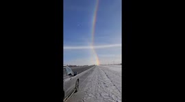 Stunning rainbow spotted in Karaganda, Kazakhstan