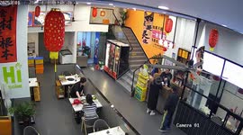 Girl slaps partner for staring at another woman in China