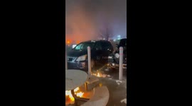 Medical jet crashes in neighborhood, leaving burning debris in Philadelphia, USA
