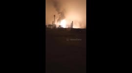 Drone strikes trigger fires at oil and gas facilities in Astrakhan, Russia