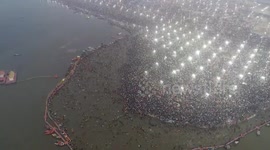 Drone view The Maha Kumbh Mela 2025 concluded on Maha Shivratri, with devotees thronging the Triveni Sangam for the final holy dip