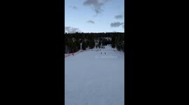 Momma Flies While Sledding