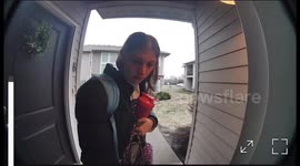 Student Slips and Falls on Her Backpack