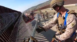 Marines add razor wire to border wall as Trump team continues crime crackdown