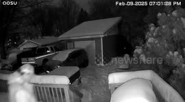 Man Slips In Snow At The End Of A Long Day