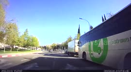 Car accident captured by involved car