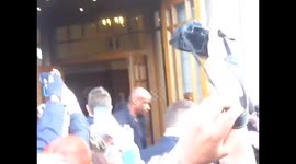 Rihanna leaving her hotel in Dublin