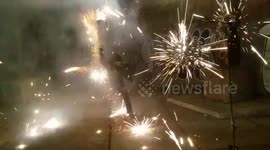 This human firework display is incredibly dangerous, but awesome