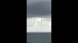 Incredible waterspout spotted over the Atlantic Ocean