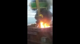 Major industrial fire in Battersea, London