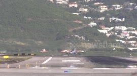 Late beechcraft take off from St Maarten