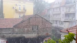 Sudden and intense hailstorm hits Plovdiv, Bulgaria