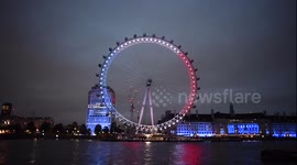 London Eye Lit Up to support France