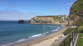 So cute! Watching the Portreath Surf Life Saving Club Nipper competition in the July Heatwave!