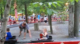 20160716 - Hand cars at Knoebel's Grove, Elysburg, Pa