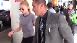 Actress Sophie Turner arrives at LAX Airport in Los Angeles