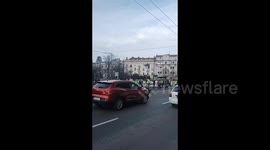 Serbia: Protest march moves through the streets of Belgrade