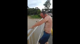 Man Jumps Off Wrong Side Of Bridge