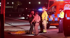 US, Bakersfield: Bakersfield Edison Highway Vehicle Vs Pedestrian