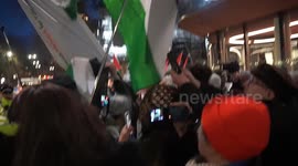 Trans person is misgendered by a UK MET Police Officer at a pro-Palestine rally outside New Scotland Yard