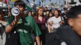 US, Los Angeles: Van Nuys Students Protest Against ICE Enforcement Outside Immigration Court