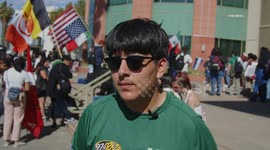US, Los Angeles: Van Nuys Students Protest Against ICE Enforcement Outside Immigration Court Part 2 With Sound On Tape