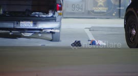 US, Los Angeles: Bassett One Shot at Gas Station