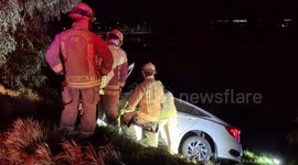 US, Bakersfield: Bakersfield Vehicle Down  Embankment
