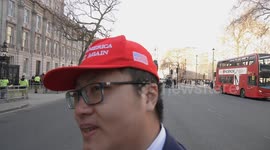 Chinese man with Trump hat is told to