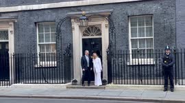 Keir Starmer welcomes Giorgia Meloni to 10 Downing Street