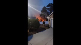 Forest fire in Myrtle Beach South Carolina. Brief video of the destruction