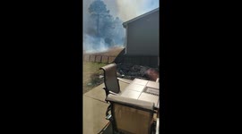 Forest fire in the early hours in Carolina Forest Myrtle Beach SC