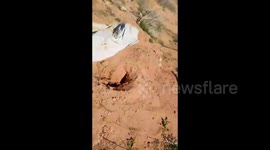 Syria: Civilians have discovered barrels of weapons and ammunition buried in the southern Deir ez-Zor desert