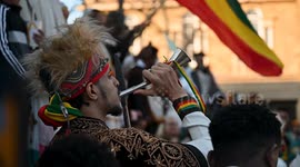 Adwa Victory Day - Celebrated in Central London outside Kings Cross Station